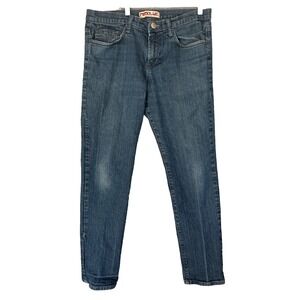 Neo Blue Denim Jean Men's Size 36 Made In USA Vintage Straight Leg Ripped Pocket